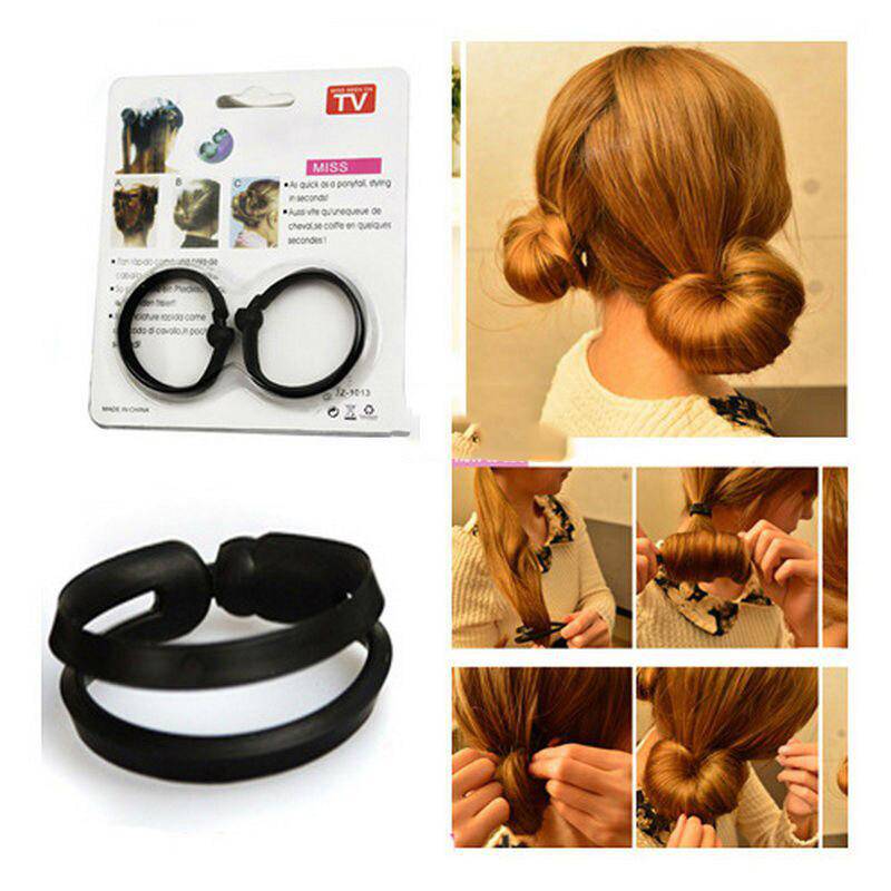2pcs DIY Hair Styling Pigtails Braids Clip Set_0